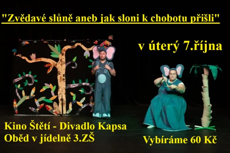 Přečtete si více ze článku Kino Štětí – Divadlo Kapsa – Zvědavé slůně – 7.10.2025